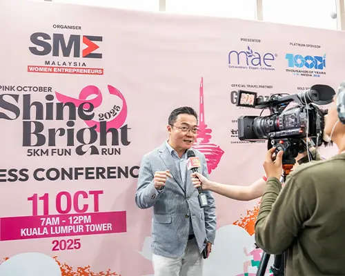 Thousands of Years Media berbesar hati menjadi Penaja Platinum bagi acara Pink October Shine Bright 2025 5KM Fun Run.